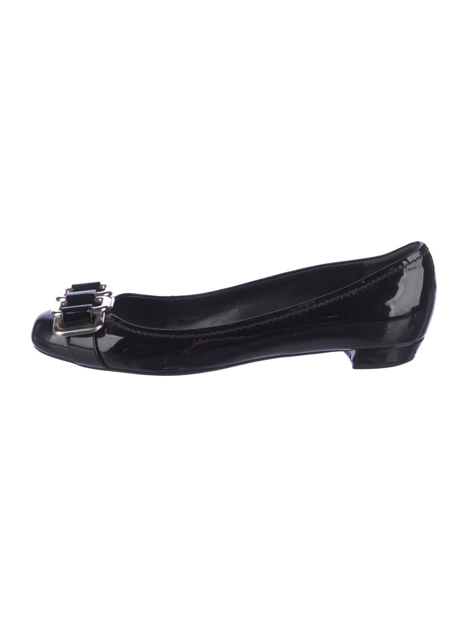 Miu Miu Patent Leather Bow Accents Flats