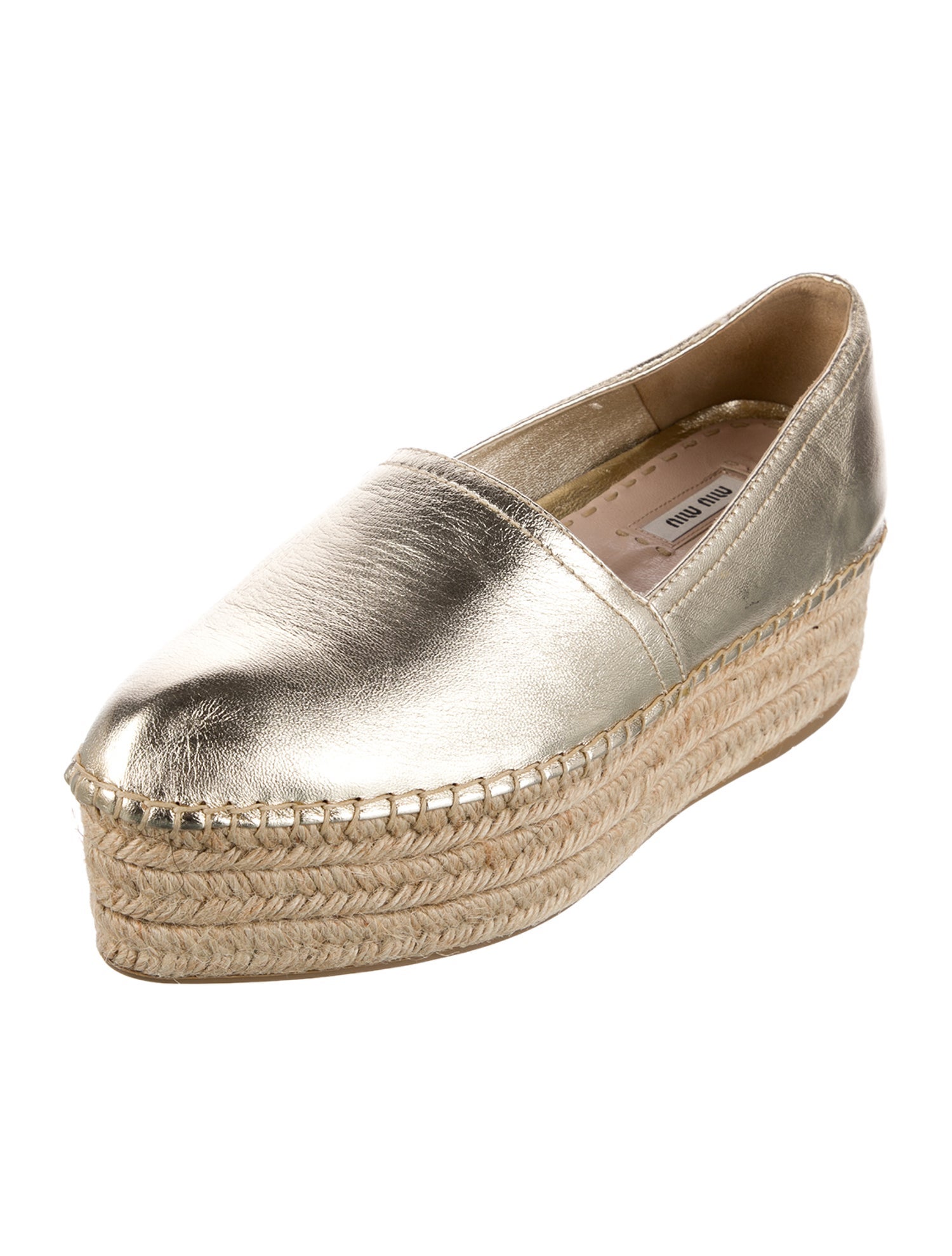 Miu Miu Leather Espadrilles