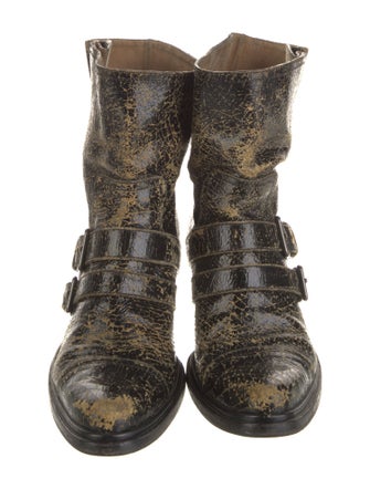 Miu Miu Leather Combat Boots