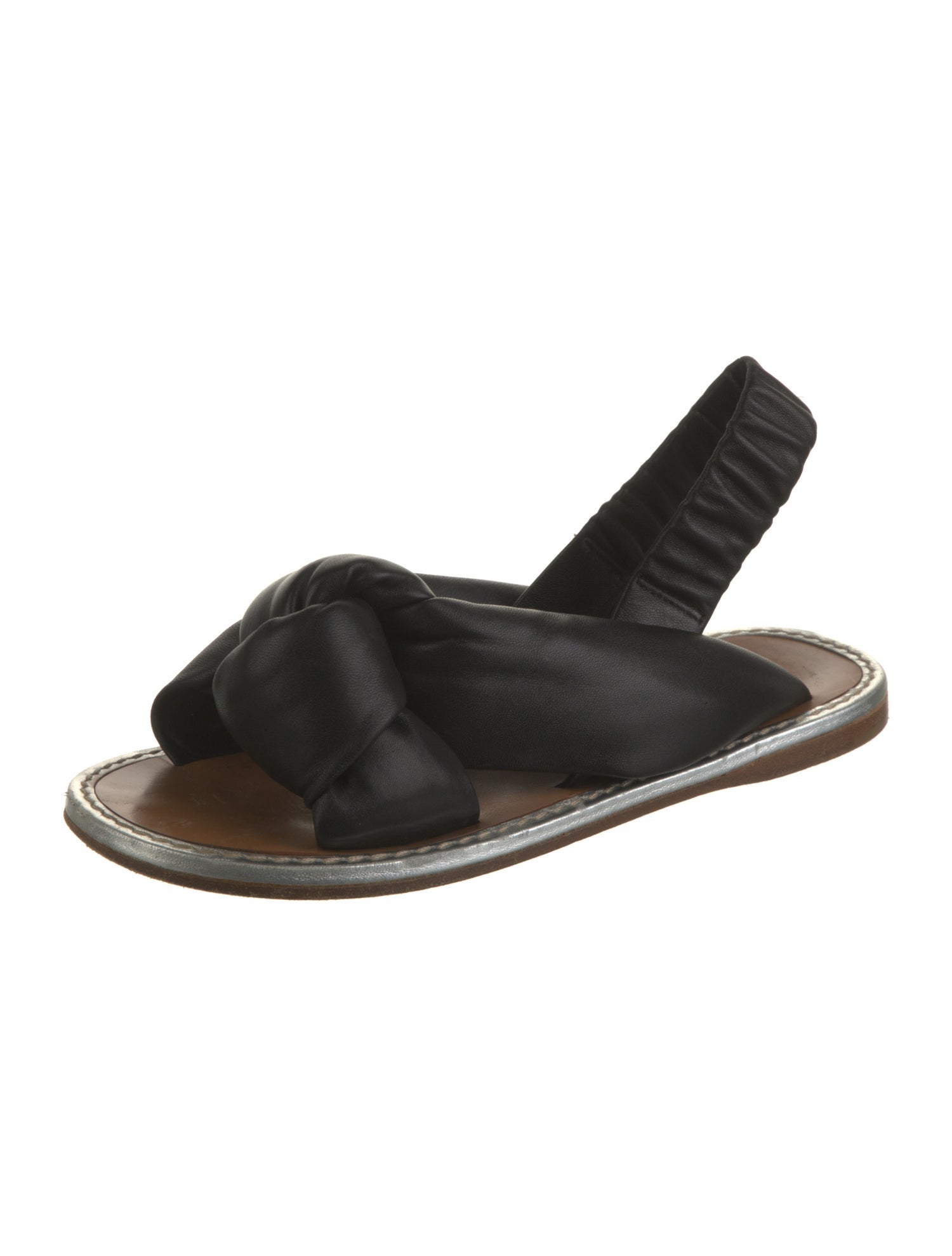 Miu Miu Leather Slingback Sandals