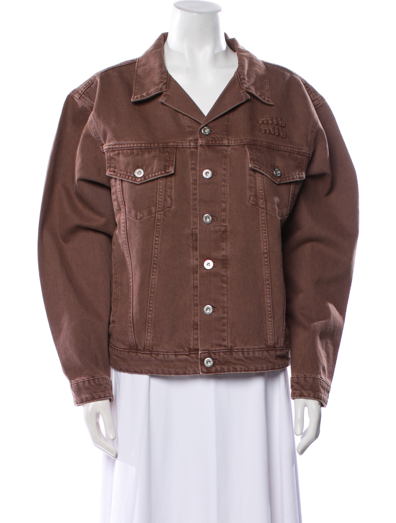 Miu Miu 2024 Holiday Cropped Trucker Denim Jacket w/ Tags