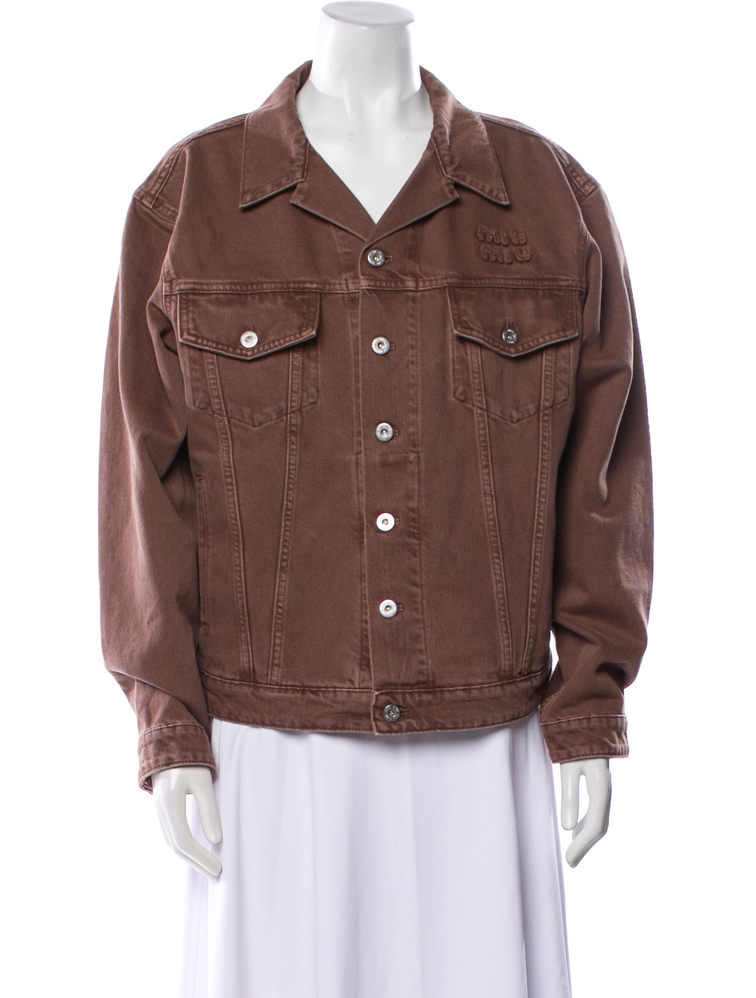 Miu Miu 2024 Holiday Cropped Trucker Denim Jacket w/ Tags