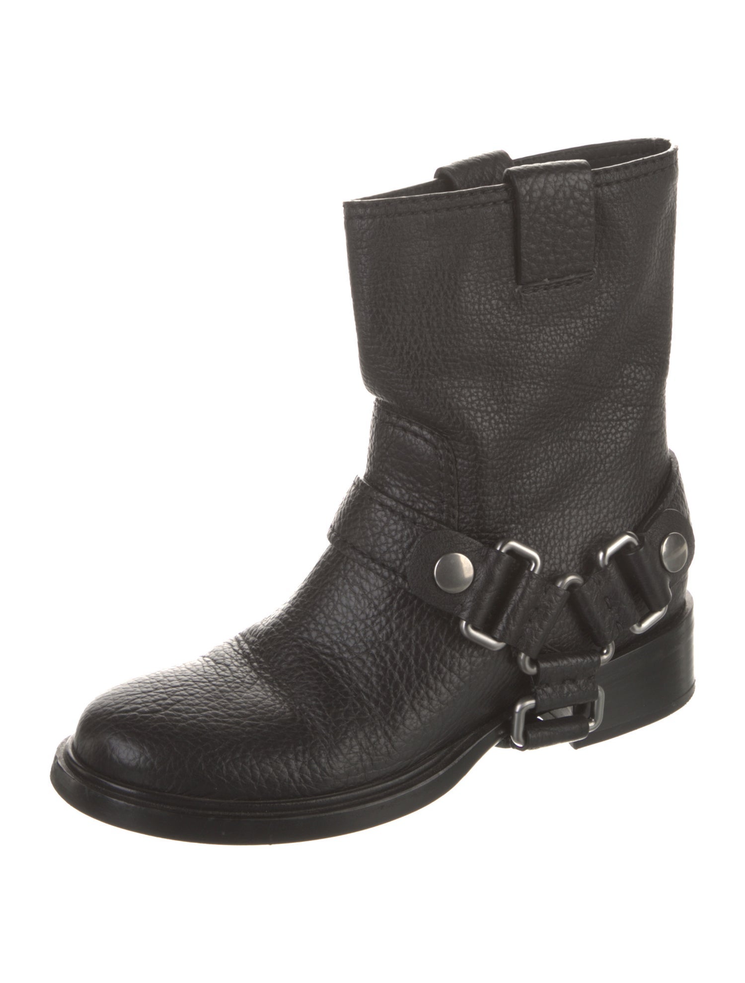 Miu Miu Leather Moto Boots