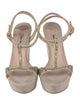 Miu Miu Suede Glitter Accents T-Strap Sandals