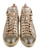 Miu Miu Leather Studded Accents Sneakers