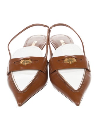Miu Miu Leather Slingback Pumps