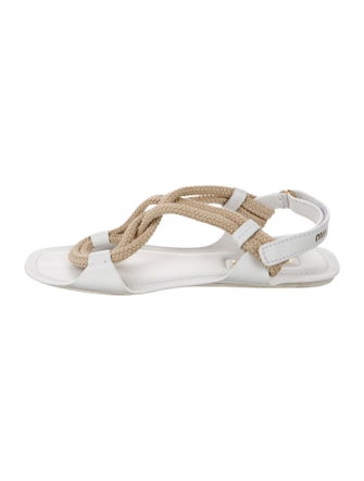 Miu Miu Leather Slingback Sandals