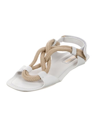Miu Miu Leather Slingback Sandals