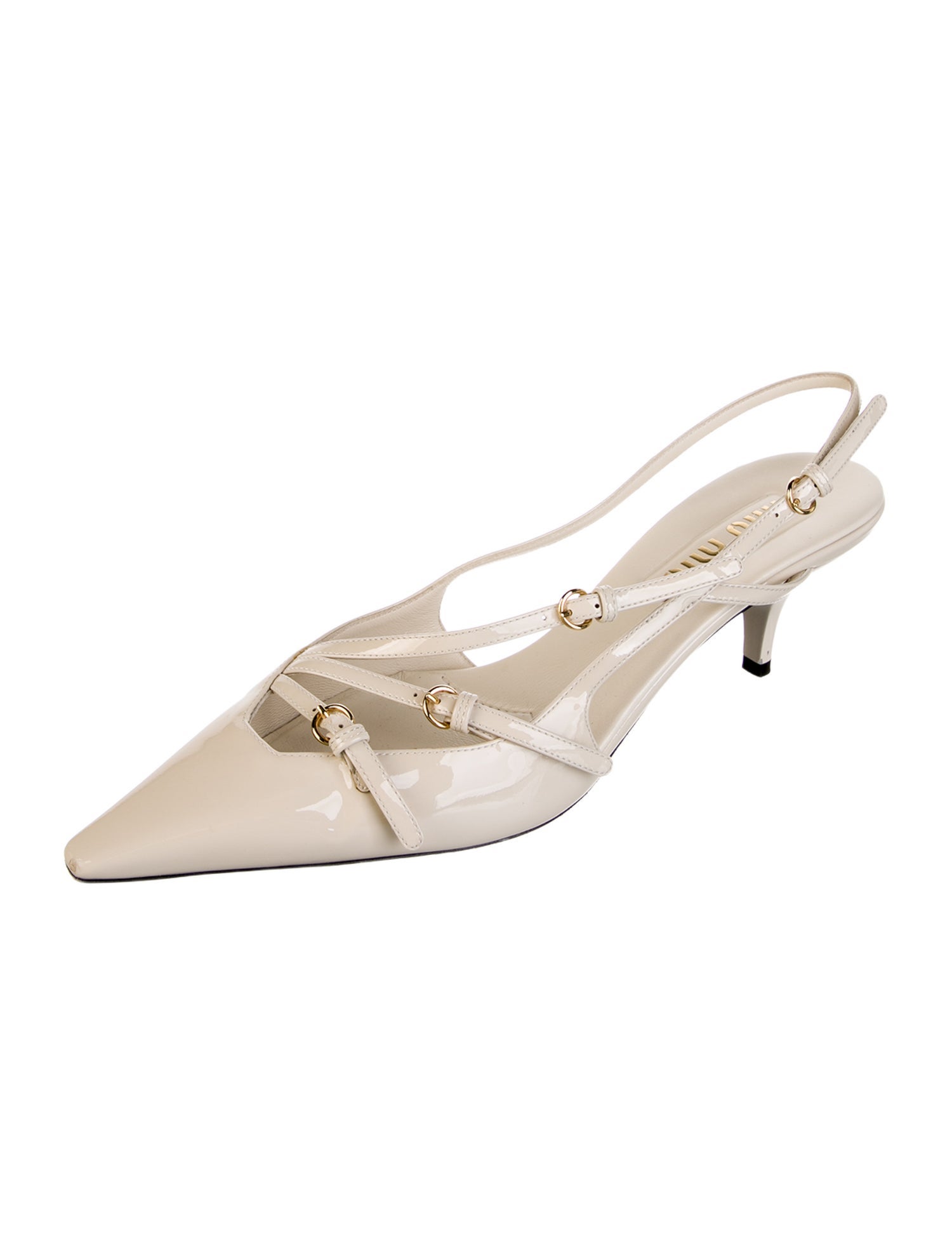 Miu Miu Patent Leather Slingback Pumps