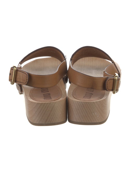 Miu Miu Leather Slingback Sandals