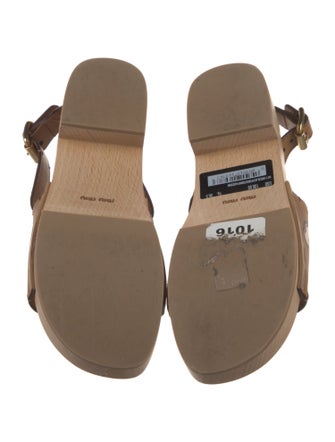 Miu Miu Leather Slingback Sandals