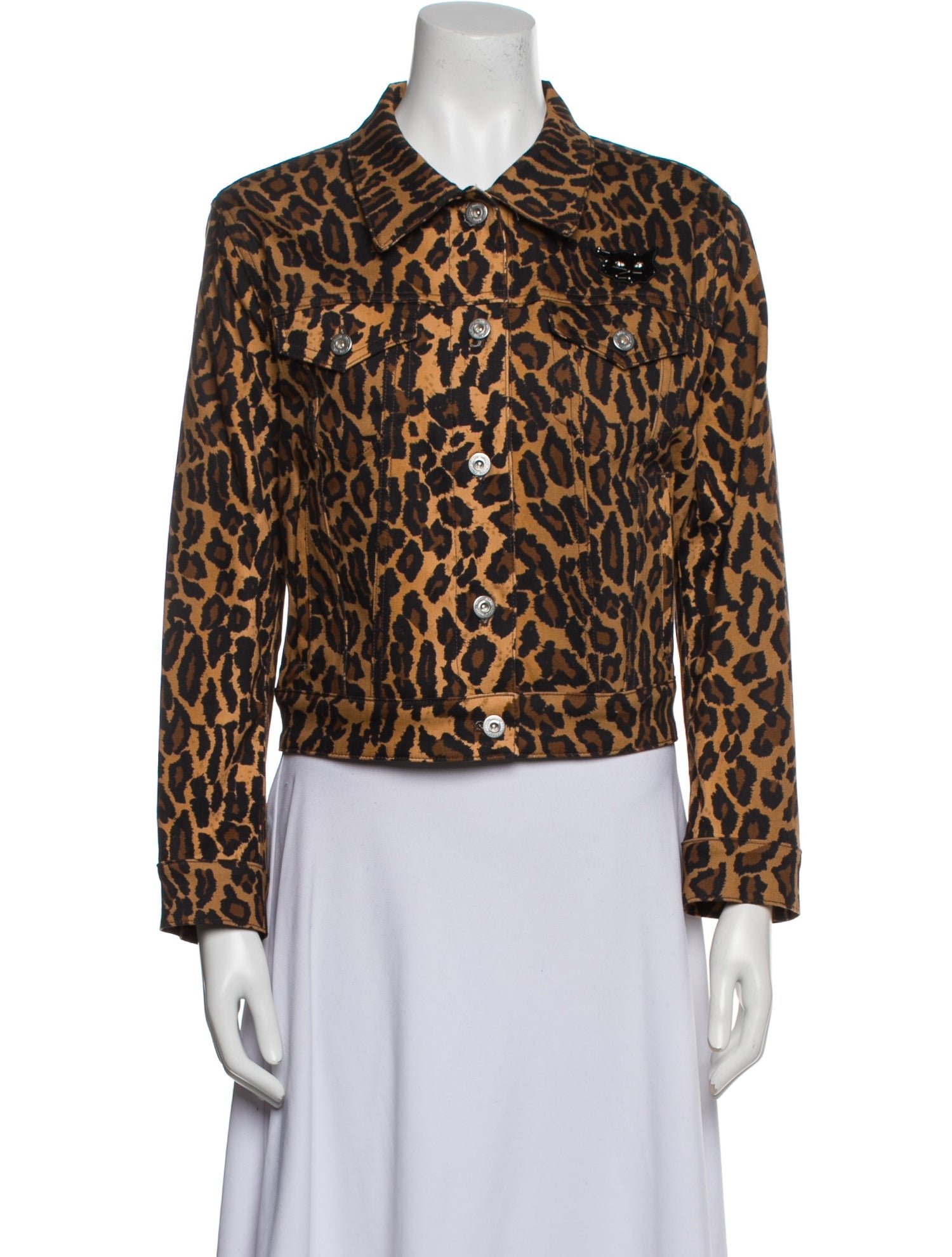 Miu Miu 2018 Animal Print Denim Jacket