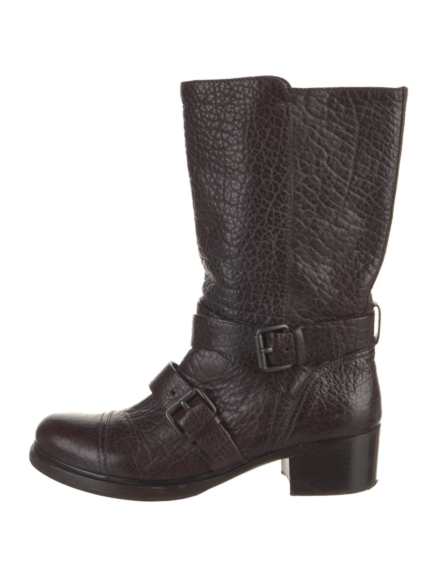 Miu Miu Leather Moto Boots