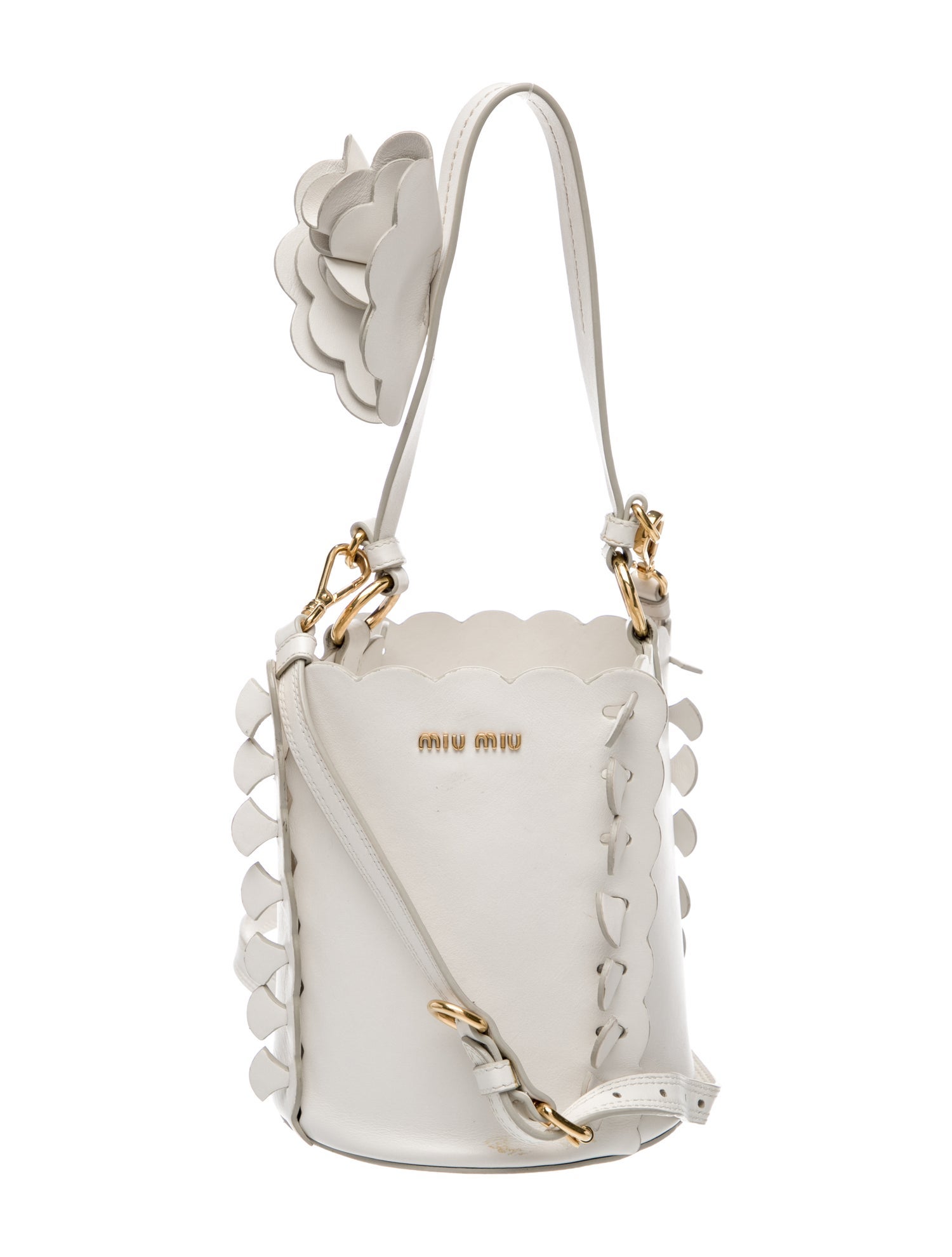 Miu Miu Leather Bucket Bag