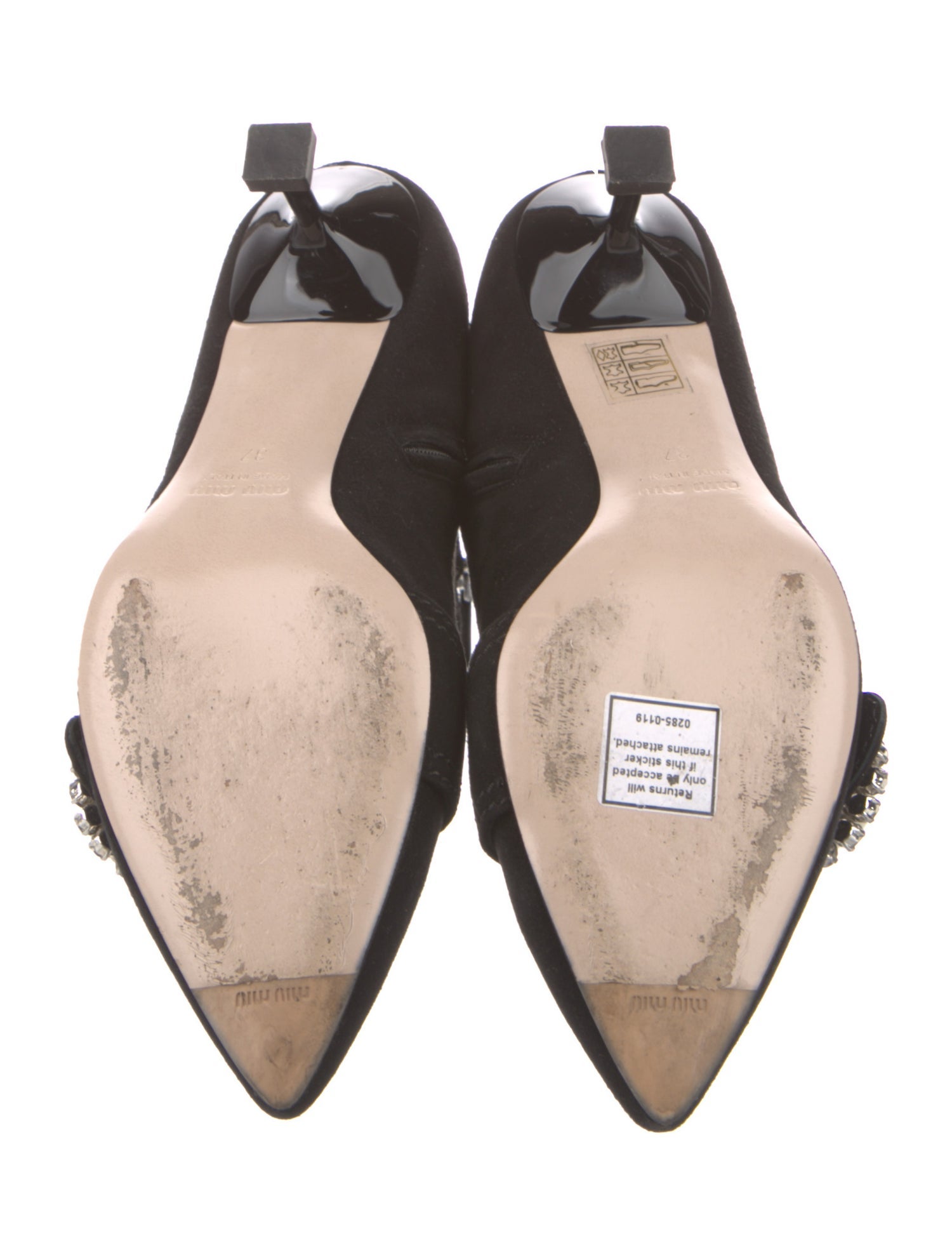 Miu Miu Faux Pearl Accents Suede Boots