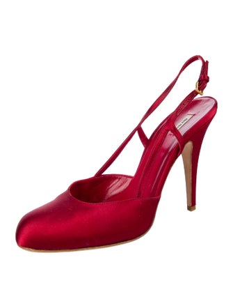 Miu Miu Satin Slingback Pumps