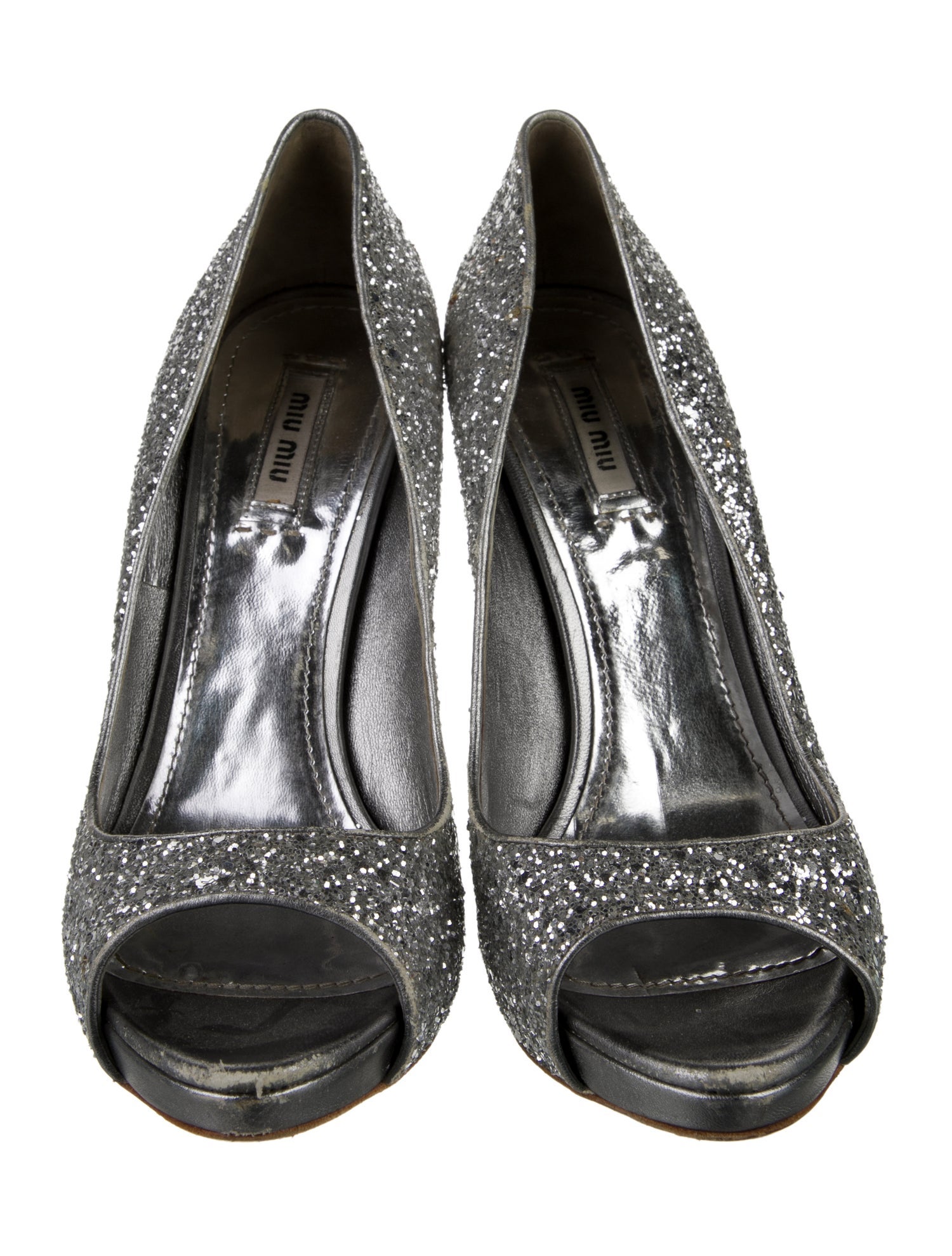 Miu Miu Glitter Glitter Accents Pumps