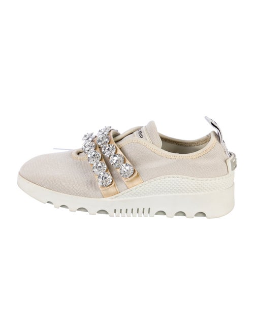 Miu Miu Crystal Embellishments Sneakers