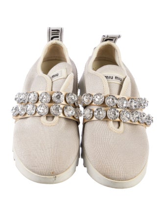 Miu Miu Crystal Embellishments Sneakers