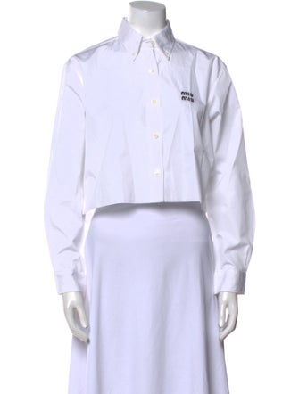 Miu Miu 2022 Long Sleeve Crop Top