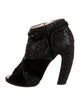 Miu Miu Glitter Lace Trim Embellishment Boots