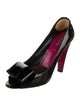 Miu Miu Patent Leather Bow Accents Pumps