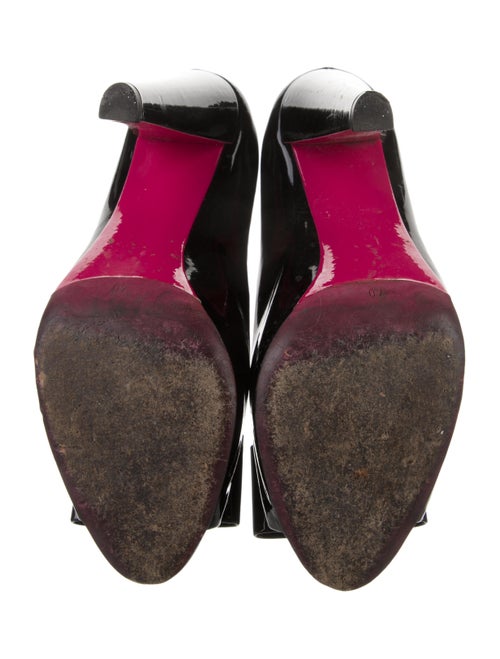 Miu Miu Patent Leather Bow Accents Pumps