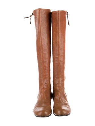 Miu Miu Late 2000's - Early 2010's Goat Leather Riding Boots