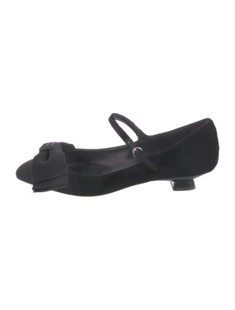 Miu Miu Velvet Mary Jane Flats