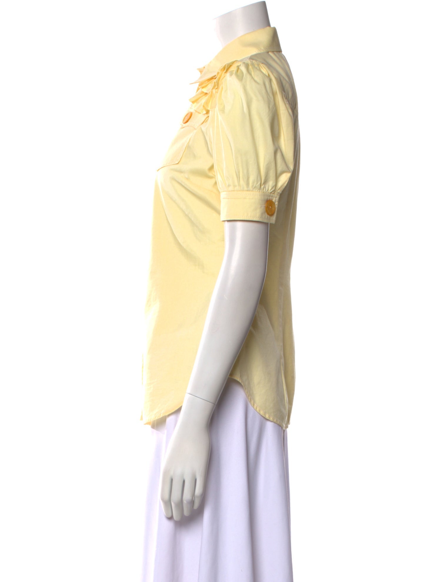 Miu Miu 2017 Short Sleeve Button-Up Top