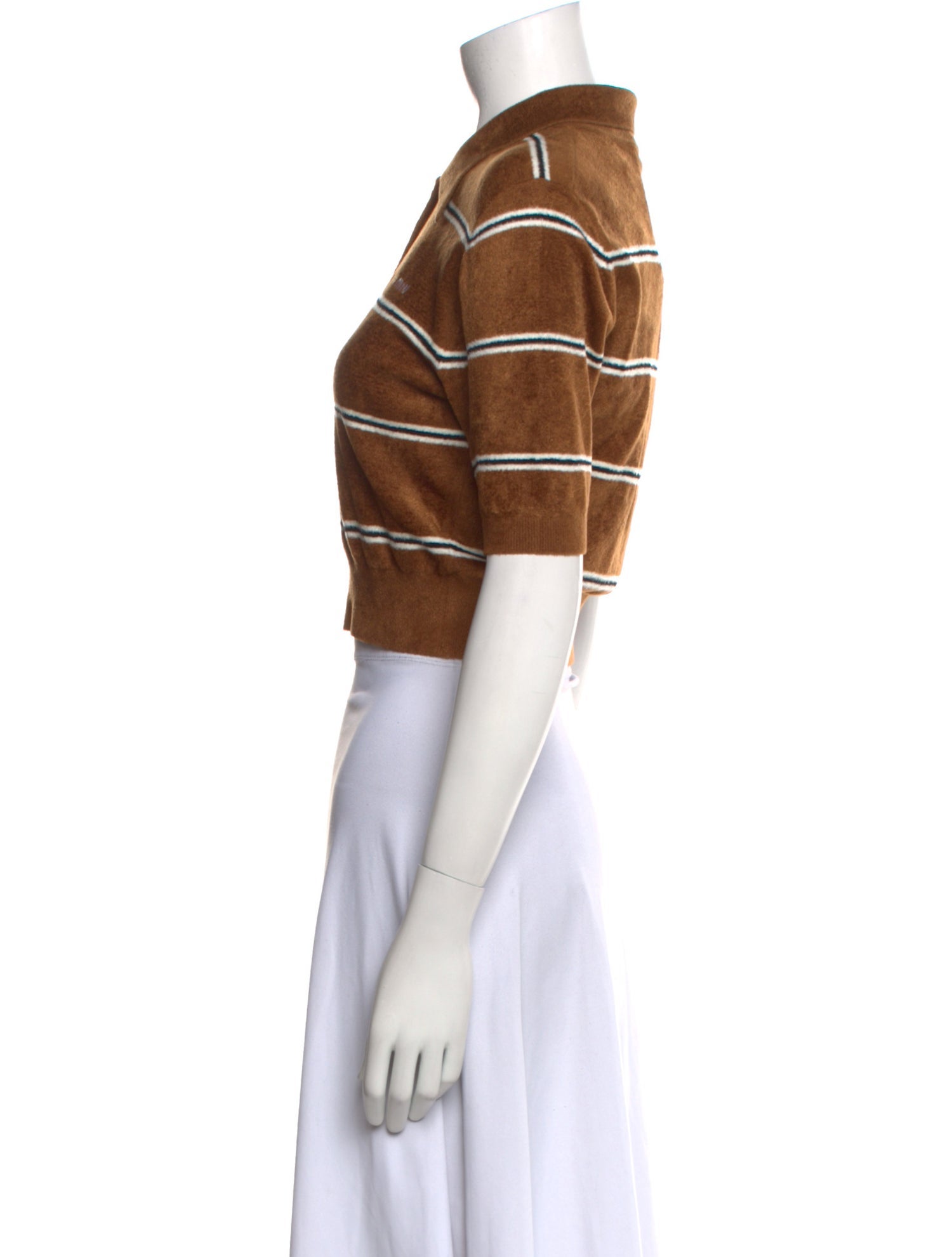 Miu Miu 2025 Chenille Crop Top