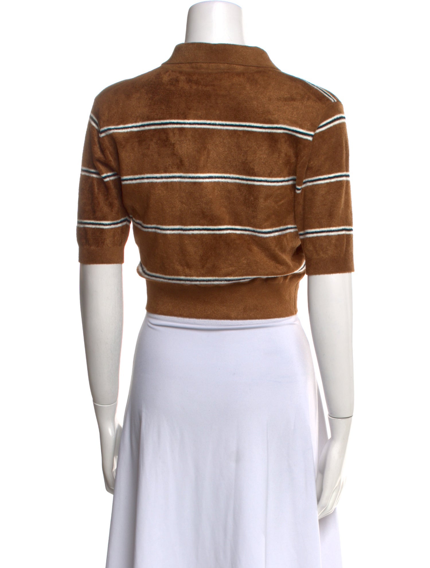 Miu Miu 2025 Chenille Crop Top