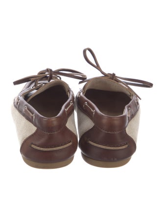 Miu Miu Canvas Bow Accents Loafers