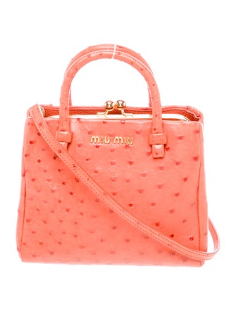 Miu Miu Ostrich Shoulder Bag Mini