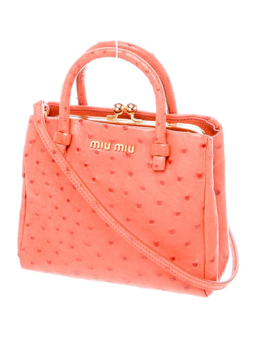Miu Miu Ostrich Shoulder Bag Mini