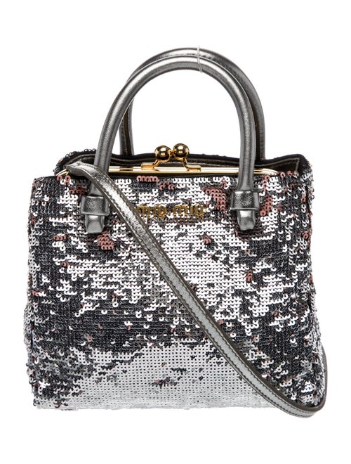 Miu Miu Sequins Top Handle Bag Mini
