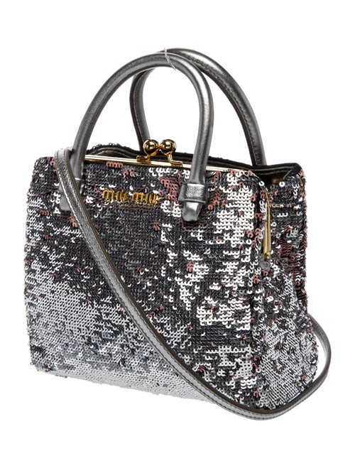 Miu Miu Sequins Top Handle Bag Mini