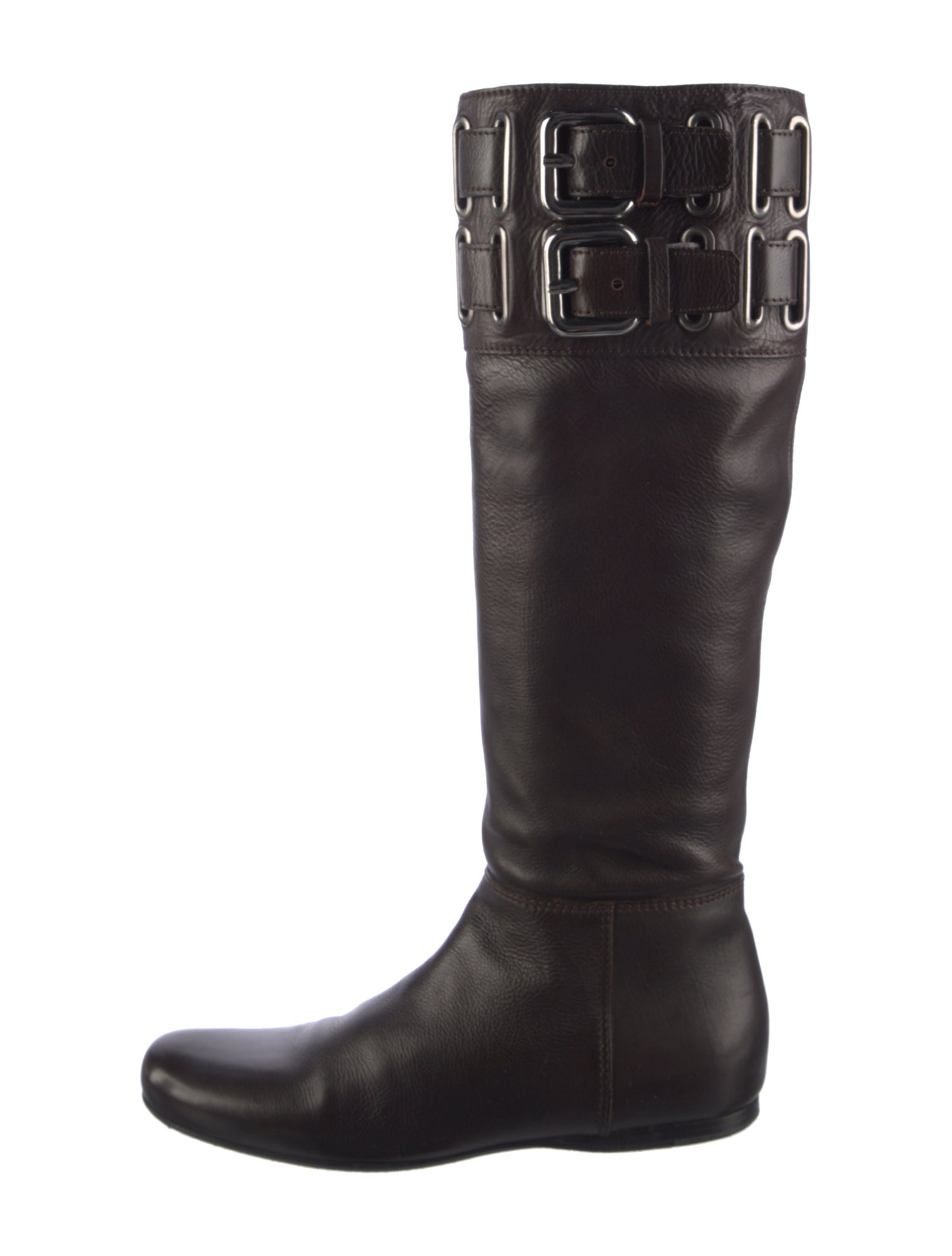 Miu Miu Leather Riding Boots