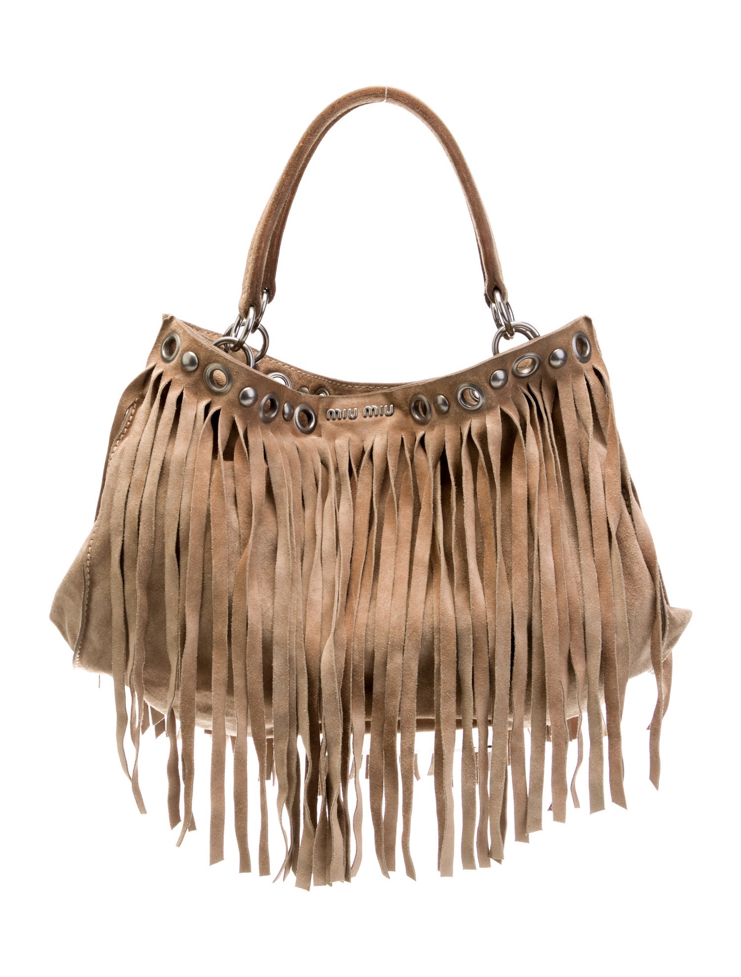Miu Miu Suede Top Handle Bag