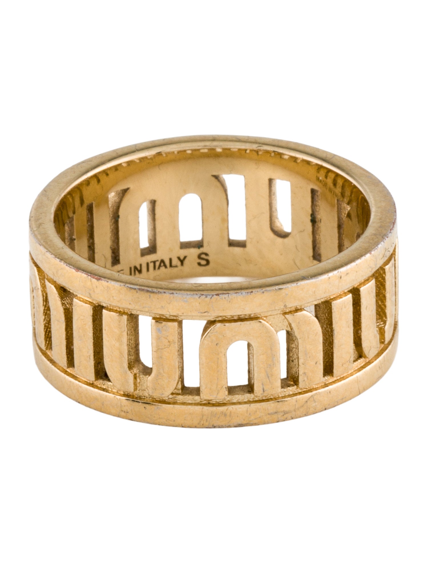Miu Miu Logo Band Ring