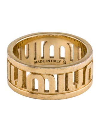 Miu Miu Logo Band Ring
