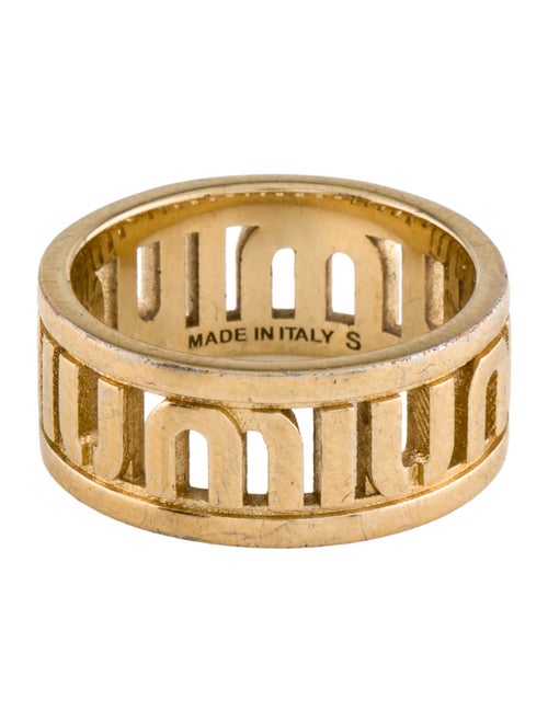 Miu Miu Logo Band Ring