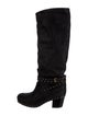 Miu Miu Suede Studded Accents Riding Boots