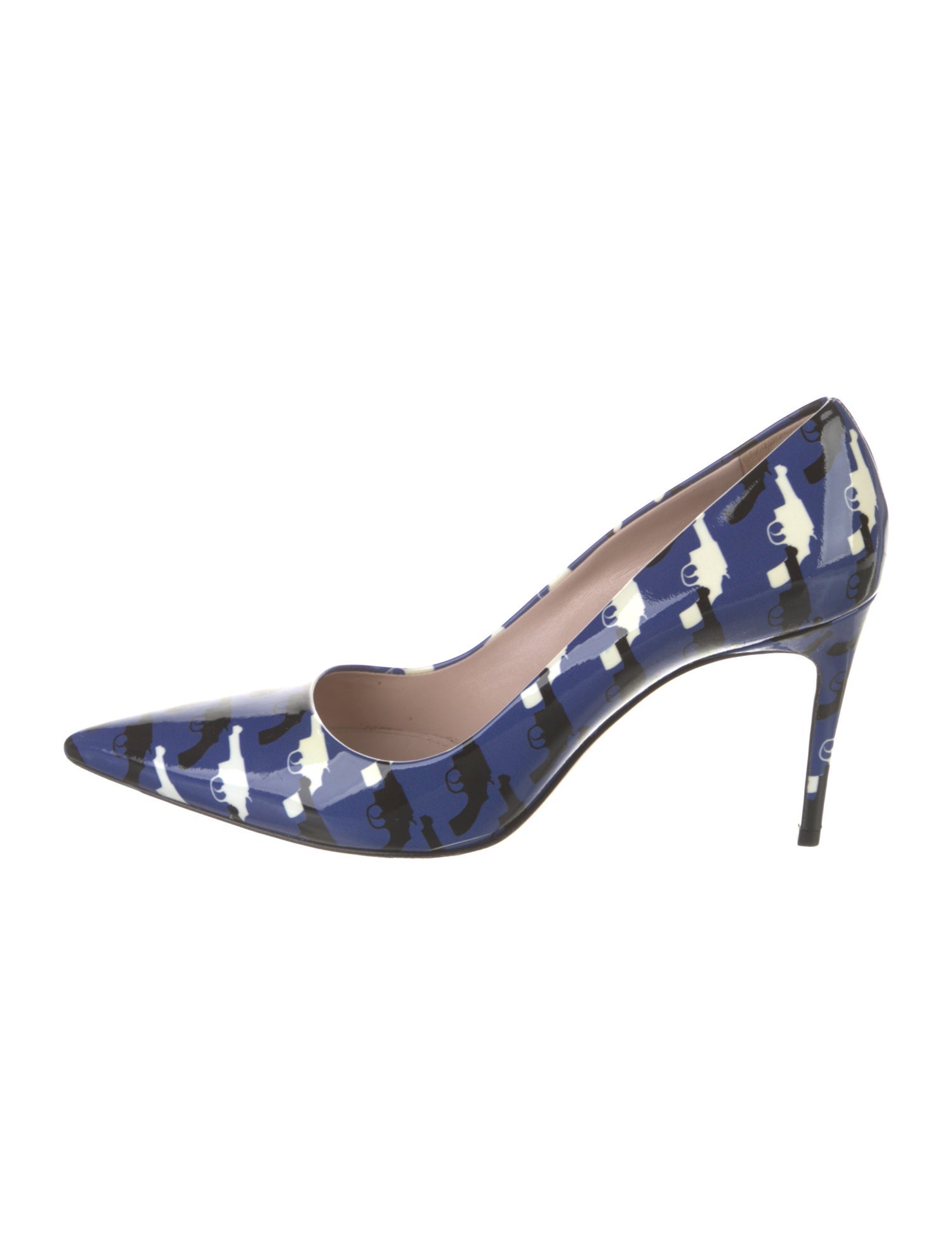 Miu Miu Patent Leather Printed Pumps