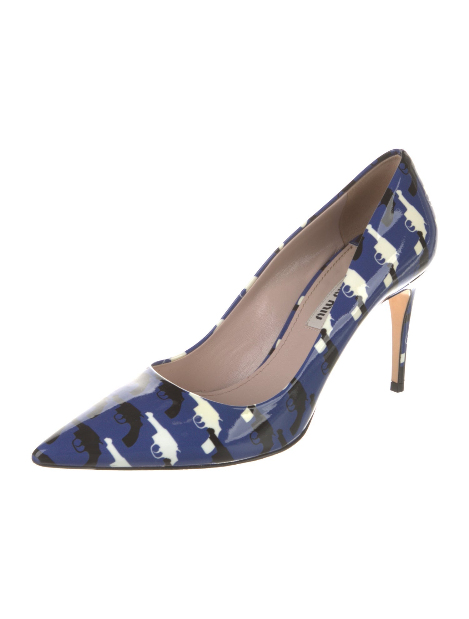 Miu Miu Patent Leather Printed Pumps
