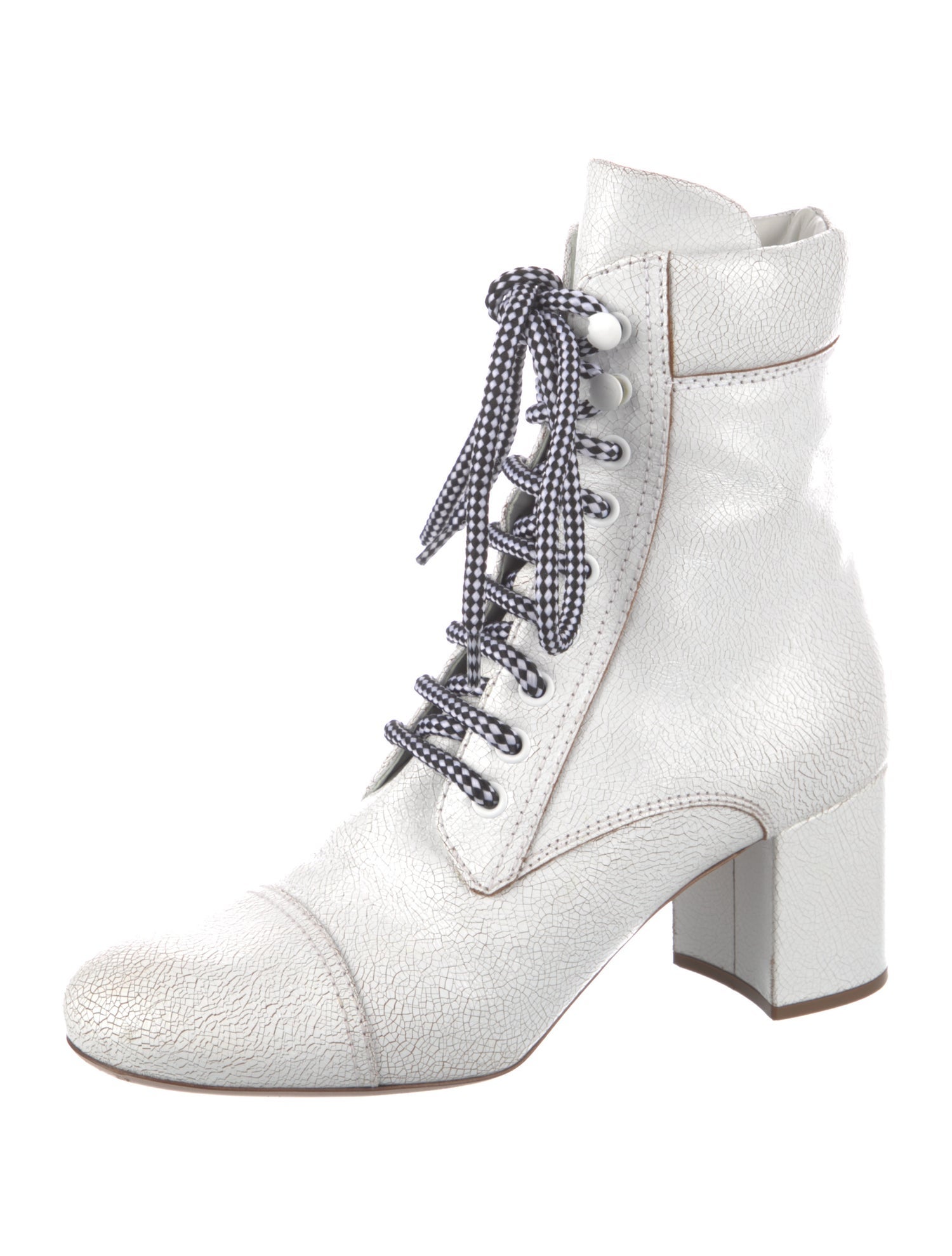 Miu Miu Leather Lace-Up Boots