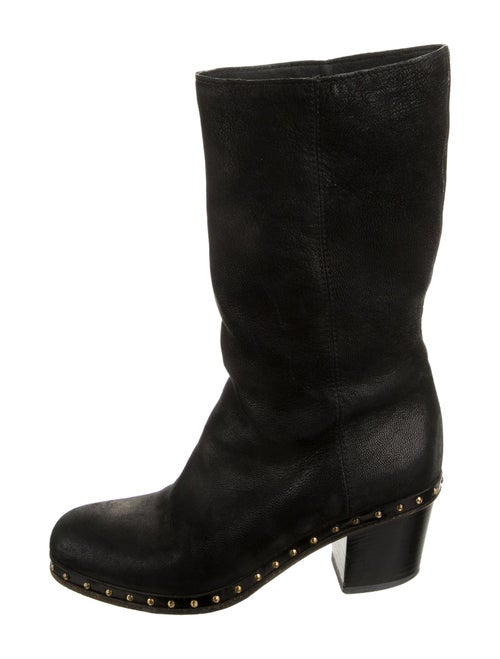 Miu Miu Suede Studded Accents Boots
