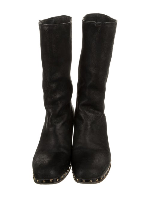 Miu Miu Suede Studded Accents Boots