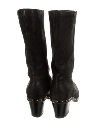 Miu Miu Suede Studded Accents Boots