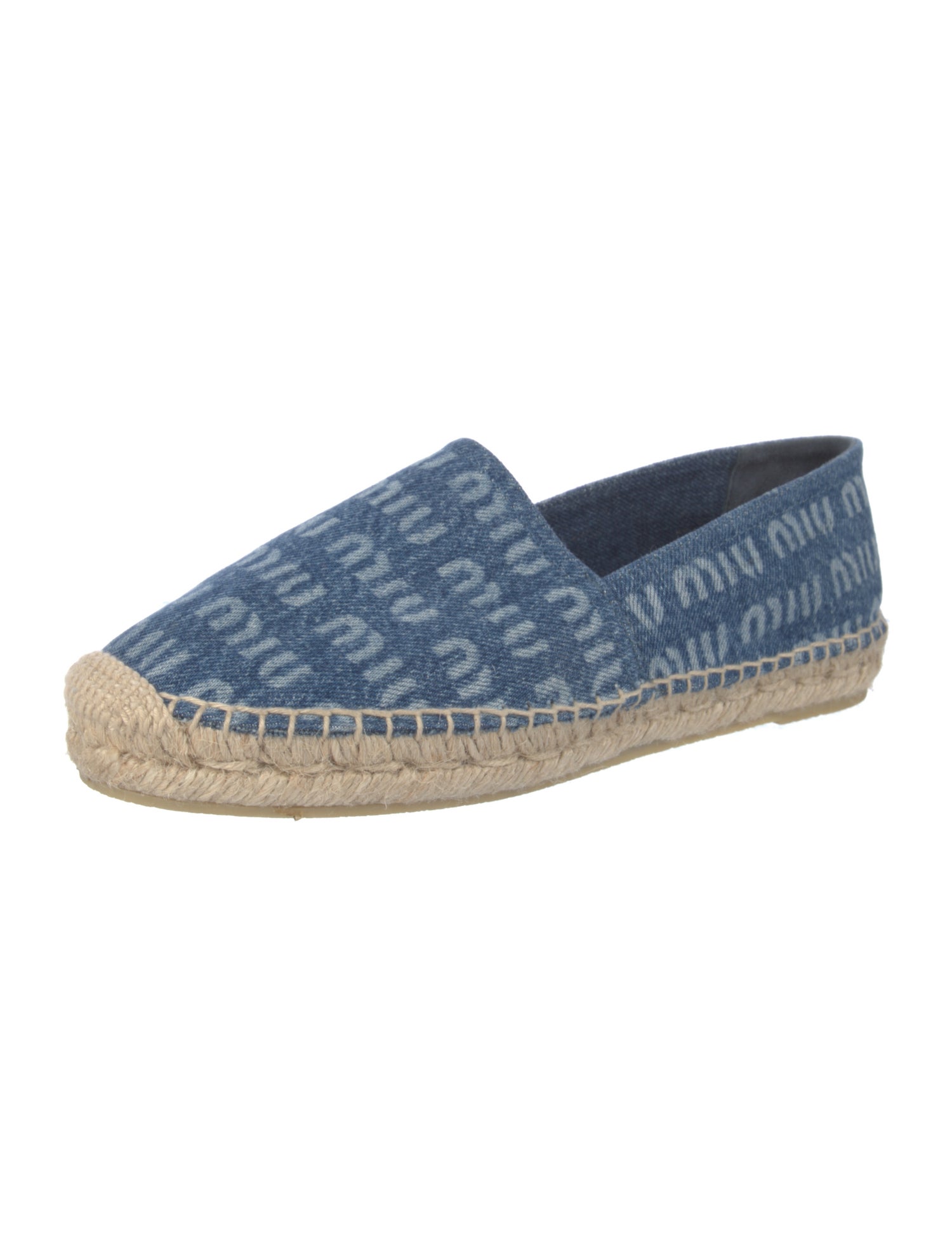 Miu Miu Denim Printed Espadrilles